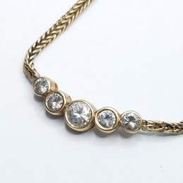 14K Gold Graduated Diamond Bracelet 4.7g alternative image
