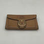 Womens Brown Leather Various Credit Card Slots Buckle Bifold Wallet image number 1