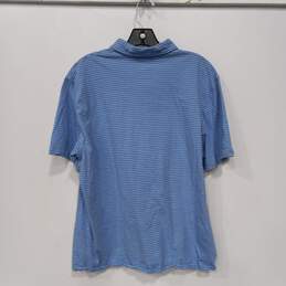 Michael Kors Blue Stripped Polo Shirt Size XL alternative image