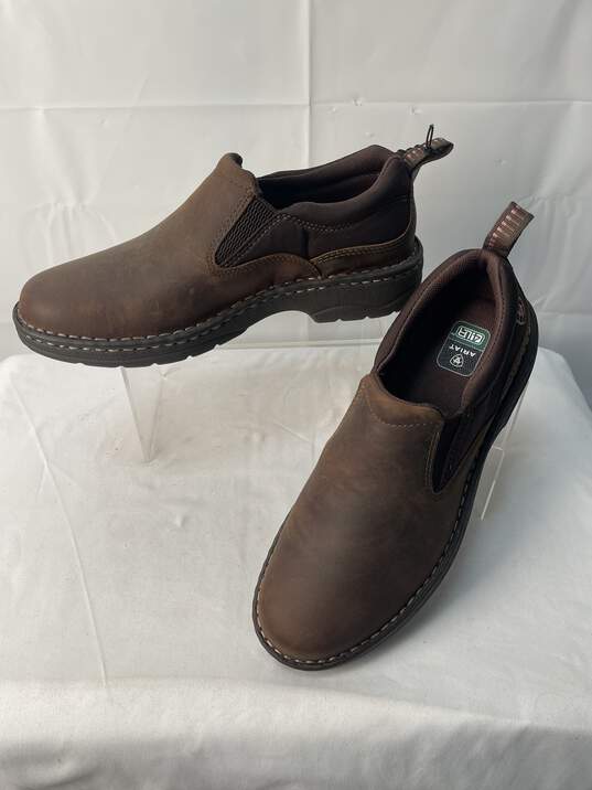 womensArifat Womens Brown Leather Walking Shoe image number 4