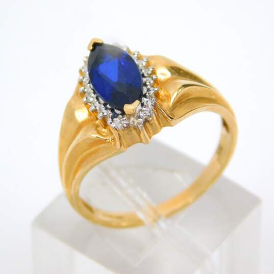 Buy the 14K Yellow Gold London Blue Topaz Ring 3.3g | GoodwillFinds
