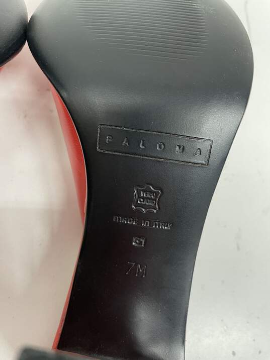 Authentic PALOMA Orange Patent Slingback Sandal W 7 image number 6
