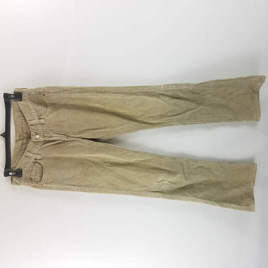 7 For All Mankind Women Tan Corduroy Pants 26 image number 1
