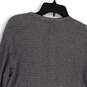 Mens Gray Black Striped Long Sleeve Henley Neck Pullover T-Shirt Size Medium image number 3