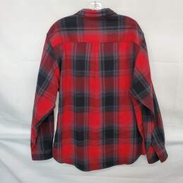 Shaka Wear Streetwear Essentials Red Plaid Button Up Shirt Size XL alternative image