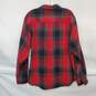 Shaka Wear Streetwear Essentials Red Plaid Button Up Shirt Size XL image number 2