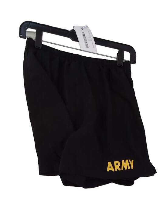 Black Army Mens Black Elastic Waist Athletic Shorts Size Small image number 1