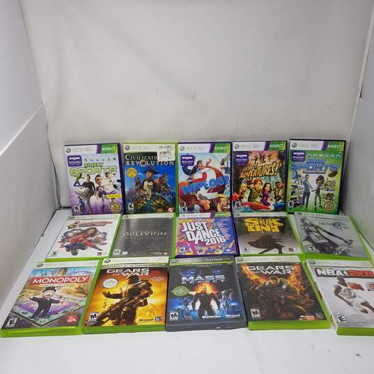 Lot of 15 Microsoft Xbox 360 Video Games- Untested image number 1