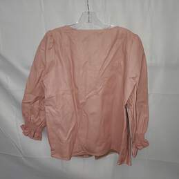 Tuckernuck Pink Faux Leather Pullover Top Size L alternative image
