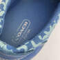 Womens Barrett Blue Monogram Lace Up Low Top Sneaker Shoes Size 6.5 image number 6