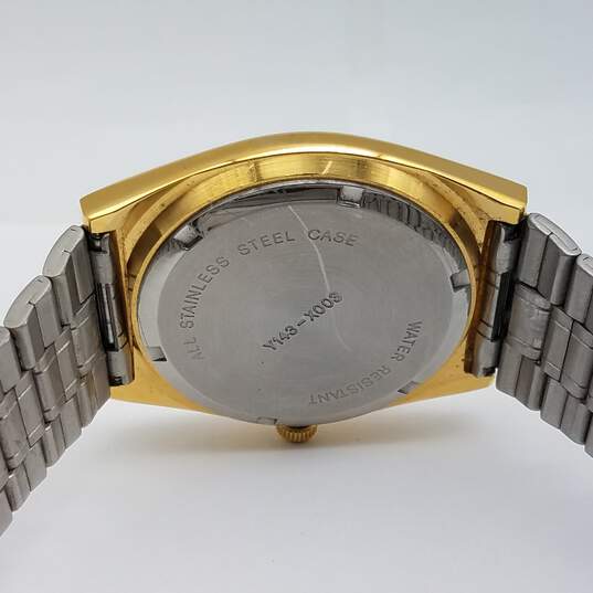 Pulsar Y143-X003 36mm WR St. Steel Gold Dial Date Men's Watch 71g image number 5