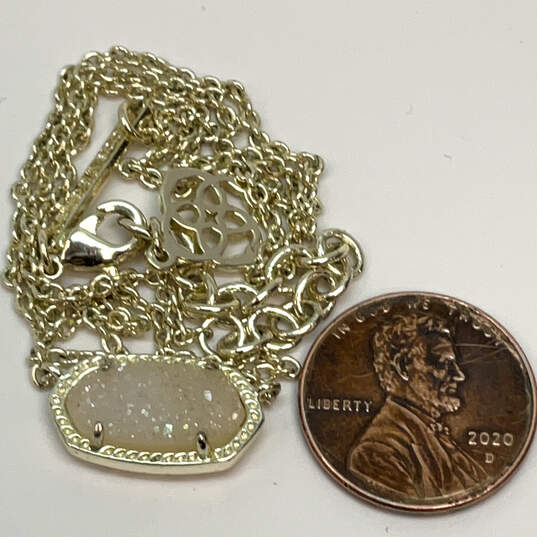 Designer Kendra Scott Gold-Tone Drust Stone Pendant Necklace w/ Dustbag image number 2