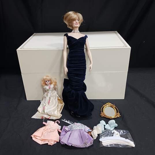 Franklin Mint, Princess Diana Doll In Storage Box w/ Accessories image number 2