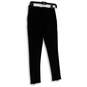Womens Black Stretch Flat Front Side Zip Skinny Leg Ankle Pants Size S image number 2