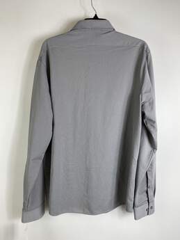 Calvin Klein Men Gray Stripe Button Up Shirt XL NWT alternative image