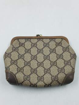 Authentic Gucci GG Brown Coin Pouch