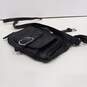 Womens Black Leather Silver Tone Zip Crossbody Bag image number 2