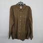 Brown Corduroy Long Sleeve Button Up Flannel Shirt image number 1