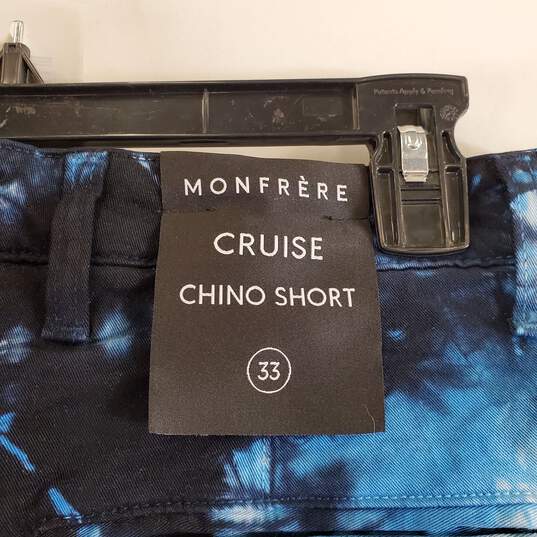Monfrere Men's Blue Tie Dye Chino Shorts SZ 33 NWT image number 4