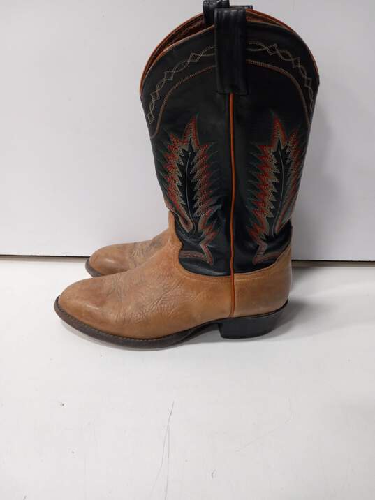Tony Lama Men's Brown Leather Western Boots Size 10.5D image number 2