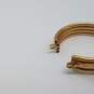 14k Gold Tubular Hoop Earrings 3.6g image number 5