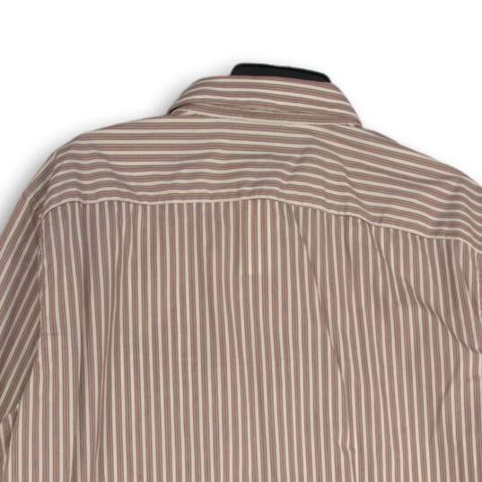 Banana Republic Mens Red White Striped Button-Up Shirt Size 17-17 1/2 XL image number 4