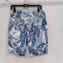 Women's Chico's Brigitte Paisley-Print Slim Shorts Sz 0