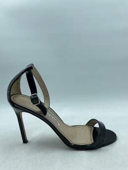 Authentic Manolo Blahnik Black Patent Sandals W 8