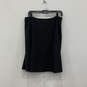 Womens Black Knee Length Side Zip Regular Fit A-Line Skirt Size 46 image number 2