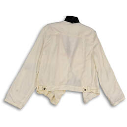 NWT Womens White Long Sleeve Open Front Blazer Jacket Size Large alternative image