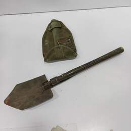 Vintage Military Foldable Shovel w/ Case