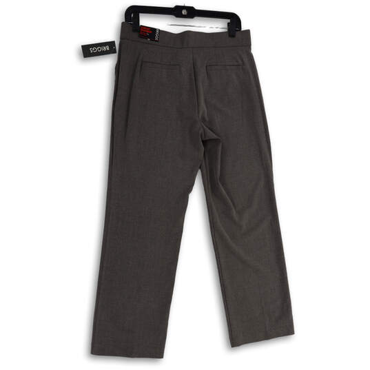 NWT Womens Gray Comfort Waistband Straight Leg Chino Pants Size 10 Petite image number 2
