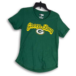 Womens Green NFL Green Bay Packers Short Sleeve Pullover T-Shirt Size M