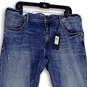 NWT Mens Blue Denim Medium Wash 5-Pocket Design Straight Jeans Size 38W 32L image number 3