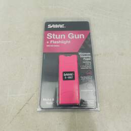 Sabre 3.8 Million Volt Pink Stun Gun W/ LED Flashlight S-1007 NEW/SEALED