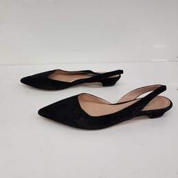 MM Lafleur Black Suede Pointed Sandals Size 36