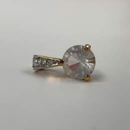 Designer Swarovski Gold-Tone Crystalcut Stone Classic Necklace Pendant