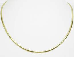 10K Yellow Gold Omega Chain Necklace 17.8g