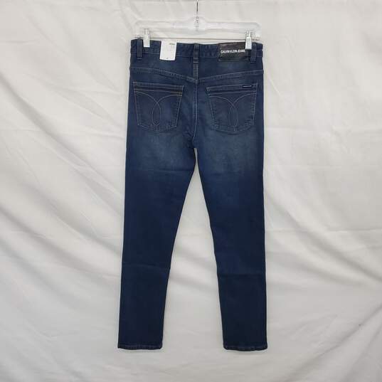 Calvin Klein Blue Cotton Skinny Jeans WM Size 14 NWT image number 2