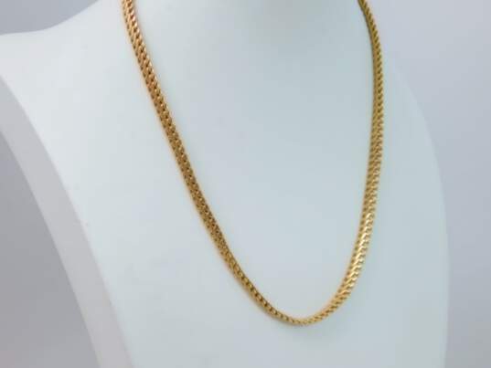 10k Yellow Gold Chunky Flattened Chain Necklace 13.2g image number 2