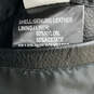 Mens Black Leather Sleeveless V-Neck Snap Front Biker Vest Size X-Large image number 3