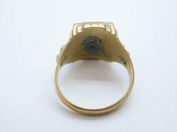 Vintage 10K Gold Green Spinel & Black Enamel Class Ring 12.4g alternative image
