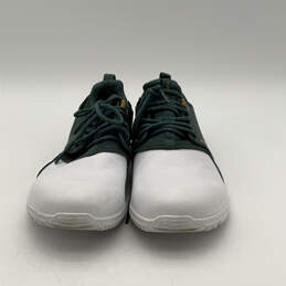 Mens Linkswear Originals White Green Lace Up Low Top Sneaker Shoes Sz 10.5