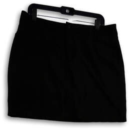 Womens Black Flat Front Activewear Hiking Skort Skirt Size 14