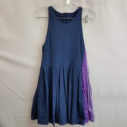 Fourlaps blue and purple colorblock tennis dress built in shorts M