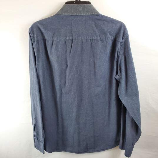 Armani Exchange Men Gray Button Up Shirt M image number 2