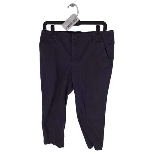 Womens S/582796 Blue Straight Leg Flat Front Slash Pocket Chino Pants Size US 6 image number 1