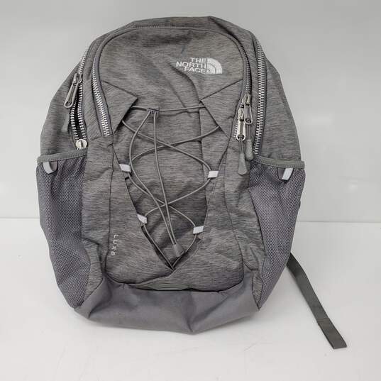 The North Face Luxe 14 x 20 Heathered Grey Backpack w Flex Vent image number 1