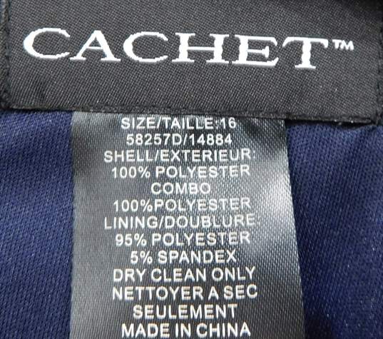 Cachet Navy Blue Sleeveless Dress Women's Size 16 image number 3