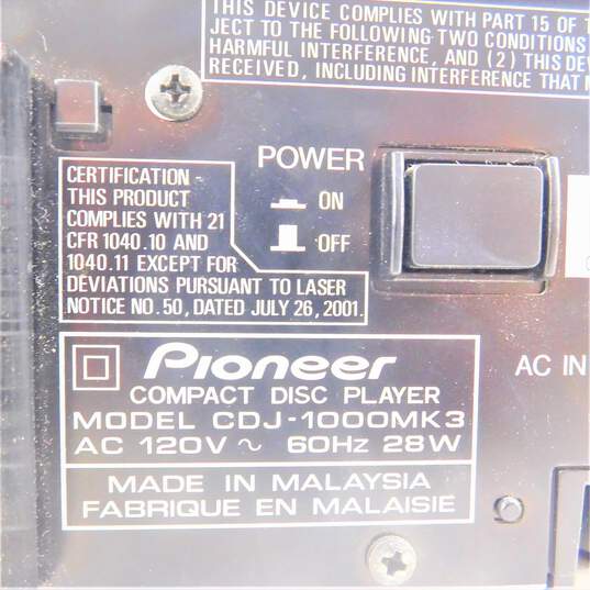Pioneer Brand CDJ-1000MK3 Model Compact Disc (CD) Player image number 9